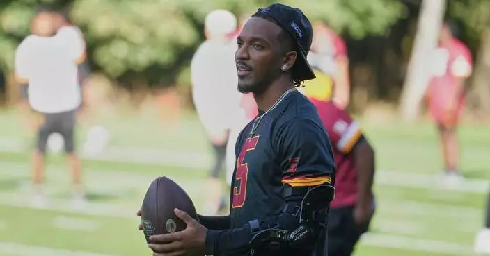 Jayden Daniels shrugs off elbow fears as Commanders weigh Colts start in London