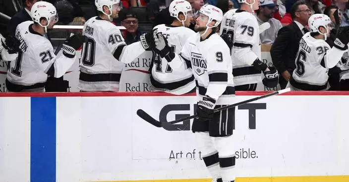 Adrian Kempe scores 2 goals and Kings beat Capitals 5-2 for first win of season