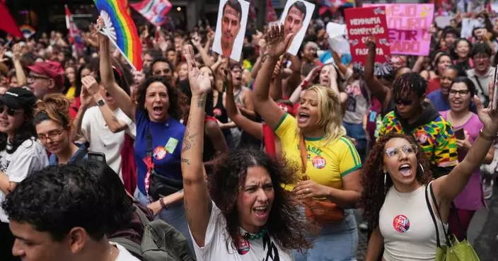 Brazilian students in Rio de Janeiro march against the prospect of another Bolsonaro presidency
