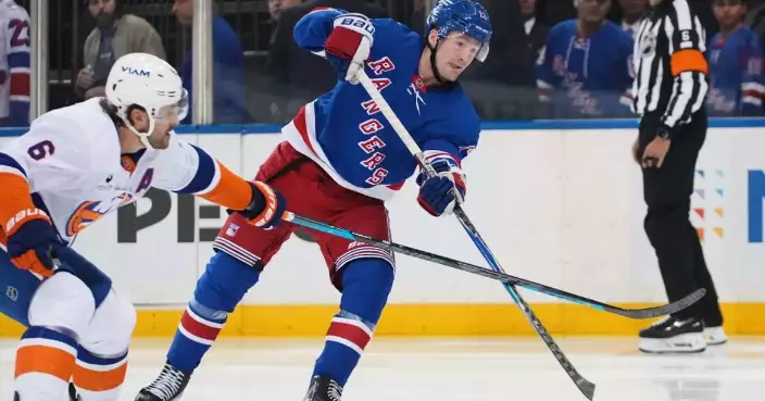Alexis Lafrenière has a hat trick as the Rangers beat the Islanders for their 4th win in a row