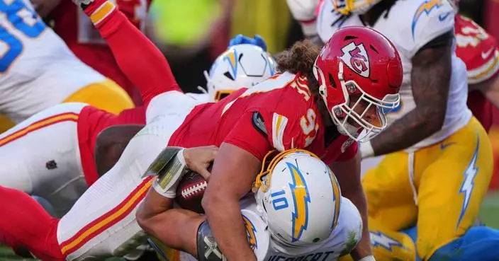 Harbaugh says Chargers will evaluate everything after 22-6 loss to Chiefs drops them to 0-6