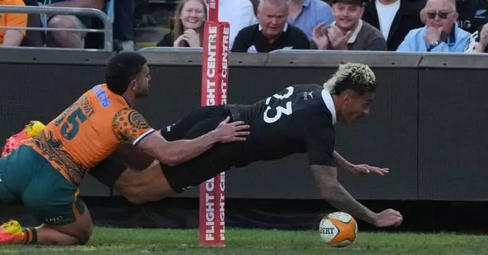 After a dominant 1st half, New Zealand beats Australia 43-21 in the 2nd Bledisloe rugby test