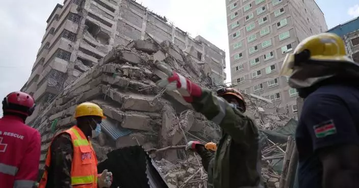 1 person rescued from collapsed building in Kenya as others remain missing
