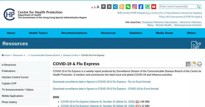 Severe Influenza Case in Hong Kong: CHP Urges Early Vaccination and Vigilance