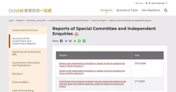 Government Unveils Independent Committee Report on Tai Po Fire, Proposes Major Reforms to Building Safety Regulations