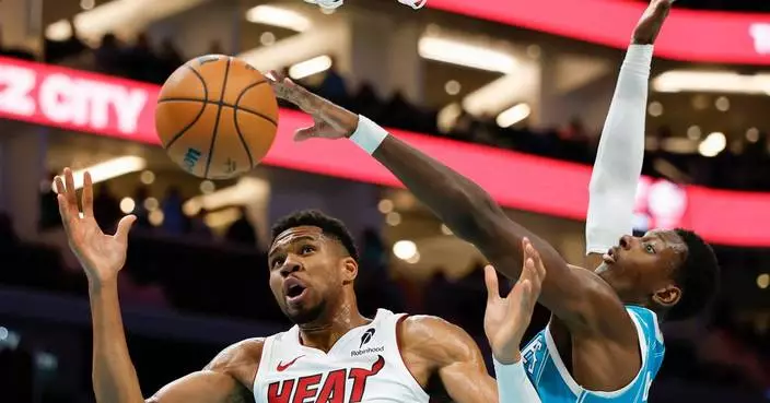 Brandon Miller scores 34 points as the Hornets beat the winless Heat 115-110