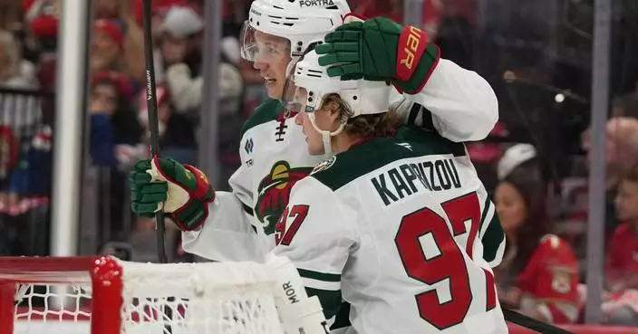 Kaprizov has 4-point night, Wild top Panthers 4-1 to spoil Florida's home opener
