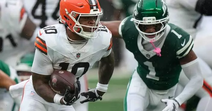 Browns running back Quinshon Judkins inactive for matchup against Baltimore