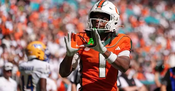 AP Player of the Week: Toney's record-setting outing for Miami earns him honor 2nd time this season