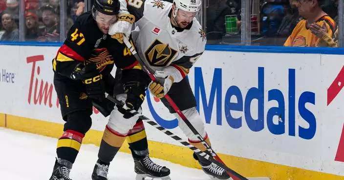 Golden Knights beat the Canucks 3-2 on Gatcomb’s go-ahead goal