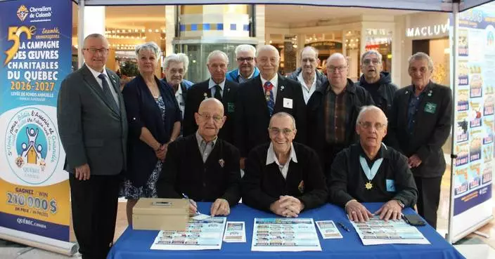 The Knights of Columbus of Québec kick off its 50th annual charity appeal with a goal of raising $1.5 million to support local charities