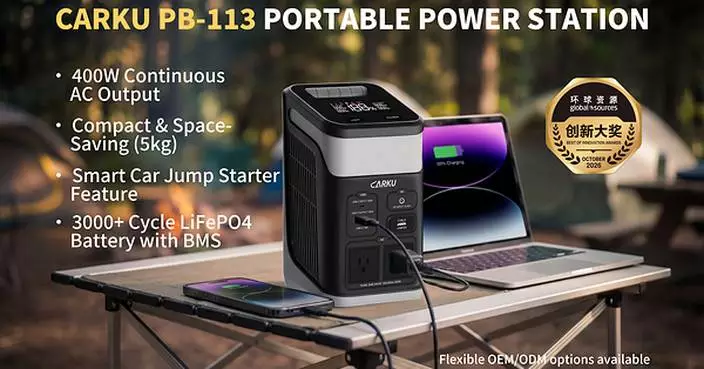 CARKU 400W PB-113 Portable Power Station Wins the 2026 Global Sources Innovation Award