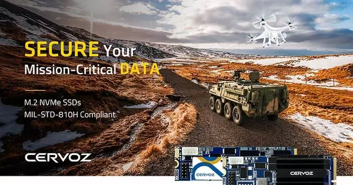 Cervoz Launches MIL-STD-810H M.2 NVMe SSDs for Mission-Critical Embedded Systems