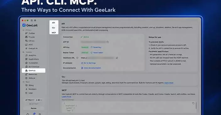 GeeLark Expands Cloud Phone Workflows with API, CLI, and MCP Support