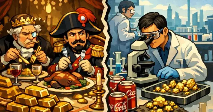 當拿破崙三世的鋁餐具淪為可樂罐　中國科學家正重寫黃金的宿命？