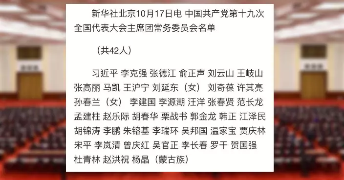 受保護的文章：江澤民時代正式過去 十九大主席團常委名單江不再排第二