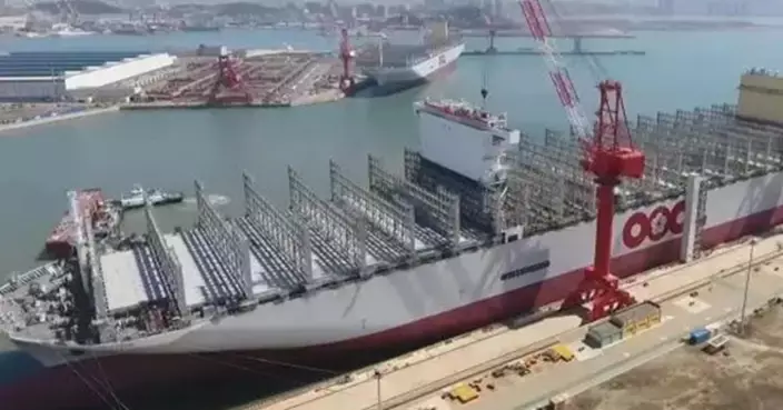 全球最大新造貨櫃船DACKS093 前往公海試航8天