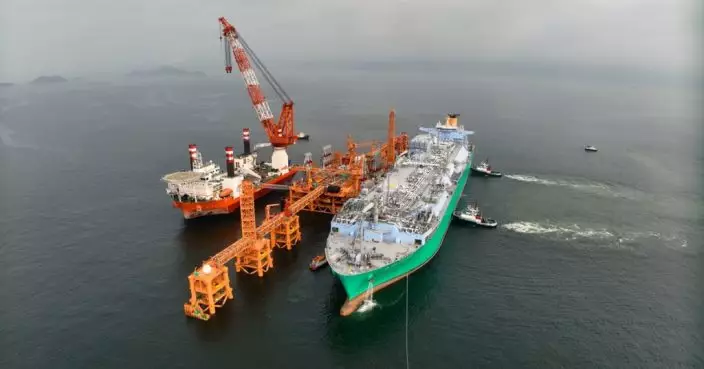 全球最大儲氣船抵達本港海上天然氣接收站 預料年中投產