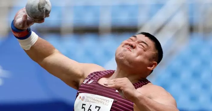 全國田徑冠軍賽  遼寧隊選手劉洋獲得男子鉛球冠軍