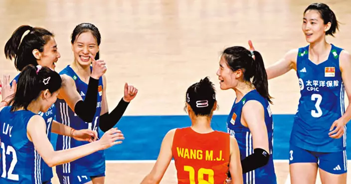 世界女排聯賽香港站 中國女排反勝保加利亞斬獲六連勝
