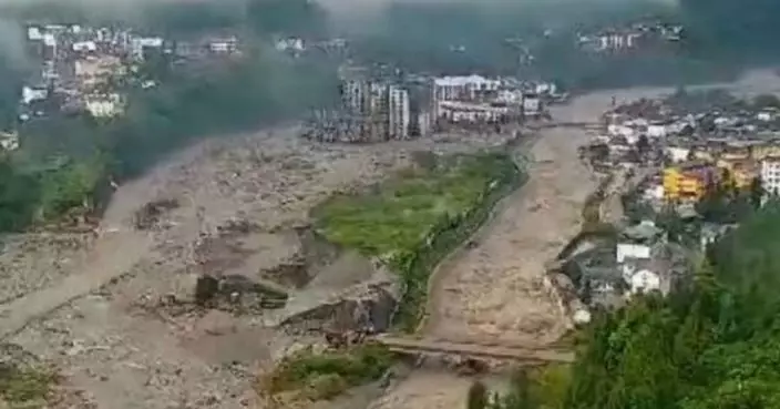 四川汶川山洪暴發引發泥石流 7人失蹤逾900人要緊急疏散