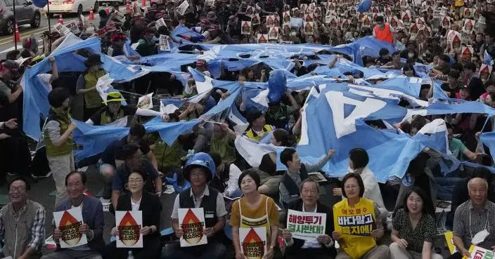 南韓首爾有民眾集會要求日本停止排放核污水計劃