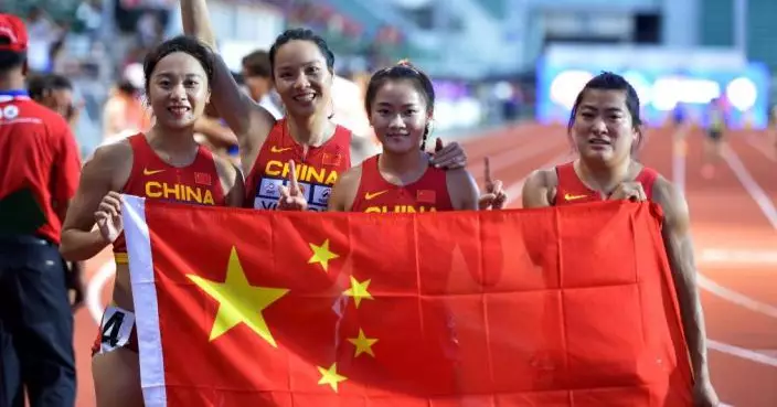 2023年田徑亞錦賽中國女子4×100米接力項目奪金