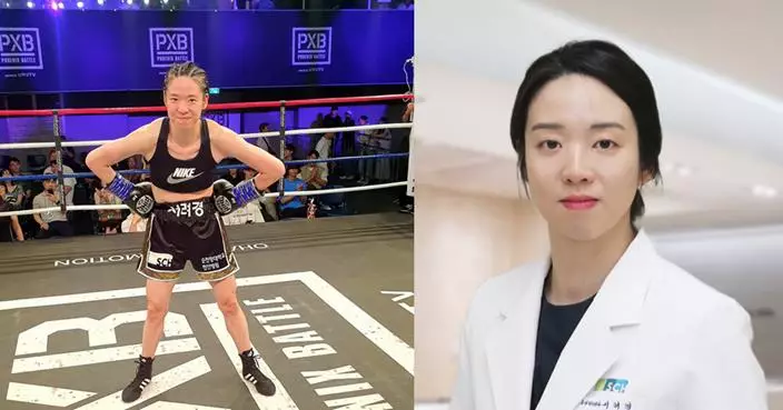 南韓美女兒科醫生「拳拳到肉」 勇奪職業拳賽冠軍