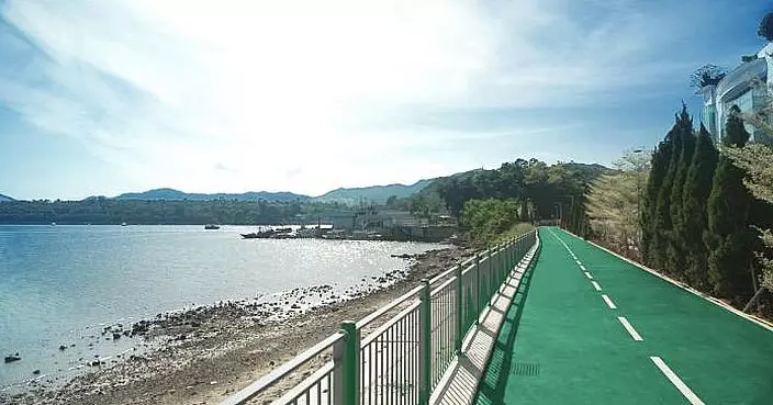 大埔三門仔海濱單車徑開通 全長900米可飽覽船灣避風塘美景