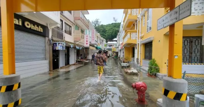 颱風蘇拉丨民政處向大澳低窪地區居民呼籲 水浸來臨前到安全地方暫避