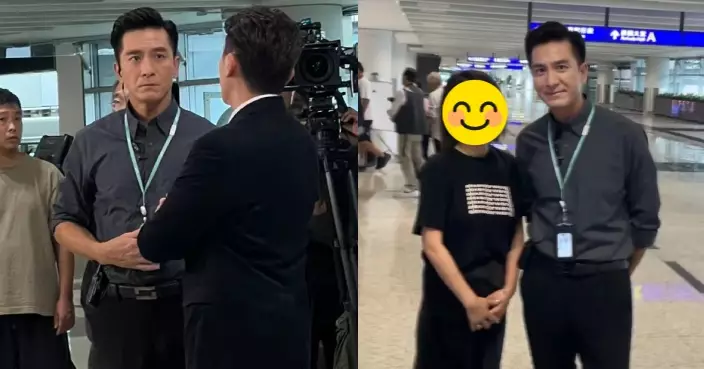 馬國明機場拍《衝上雲霄3》被捕獲 網民讚：著襯衫好靚仔！