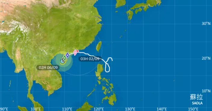颱風蘇拉 | 3時40分改發8號信號 天文台：至少維持至中午