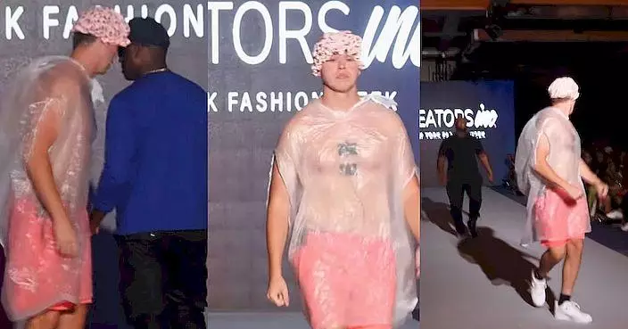 YouTuber著透明垃圾袋偷闖紐約時裝展 以假亂真冇人發現