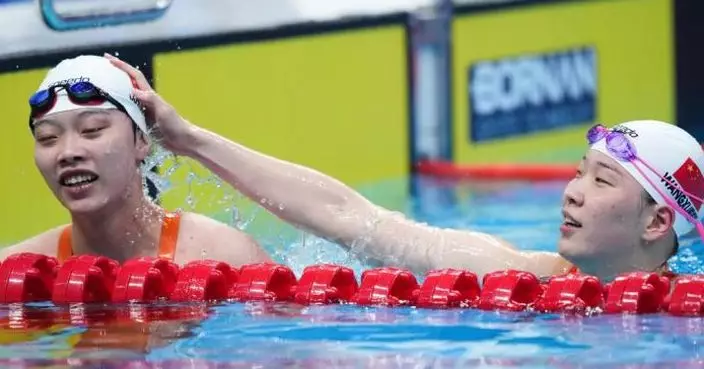 亞運會 |女子百米背泳決賽 國家隊包辦金銀牌 歐鎧淳第四