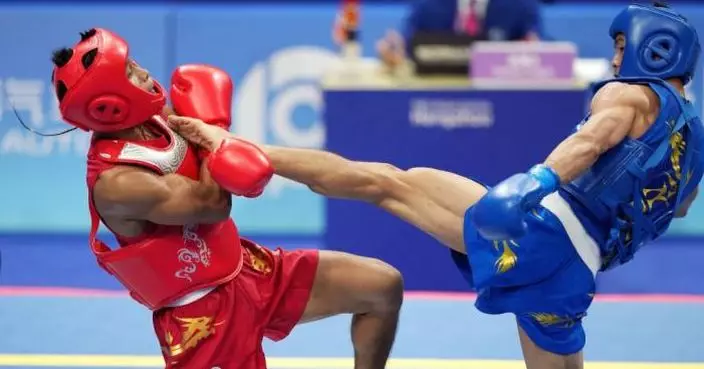 亞運會 |武術散打男子56公斤級決賽 國家隊江海東奪金牌