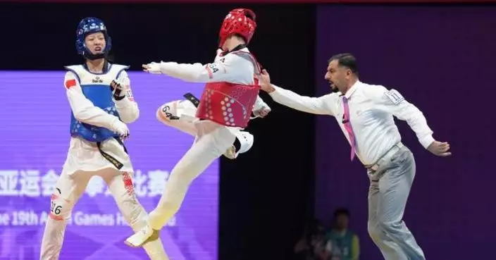 亞運會 | 跆拳道女子67公斤以上級項目 國家隊周澤琪奪金牌