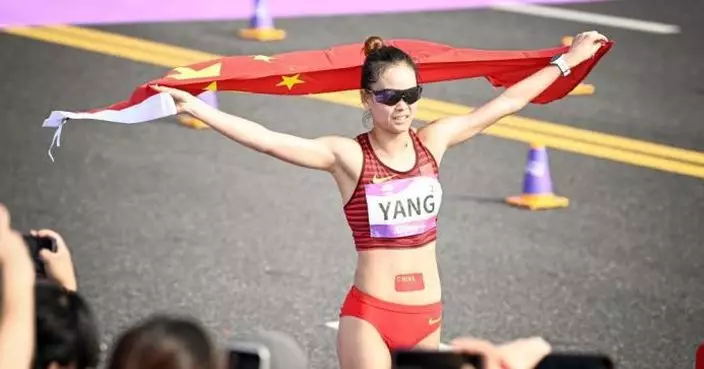 亞運會｜女子20公里競走決賽 國家隊包攬金銀牌