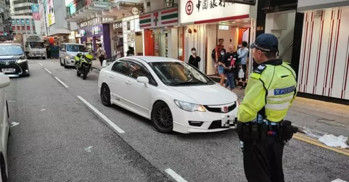 警方在西九龍打擊非法賽車等罪行　拖走17輛車檢驗