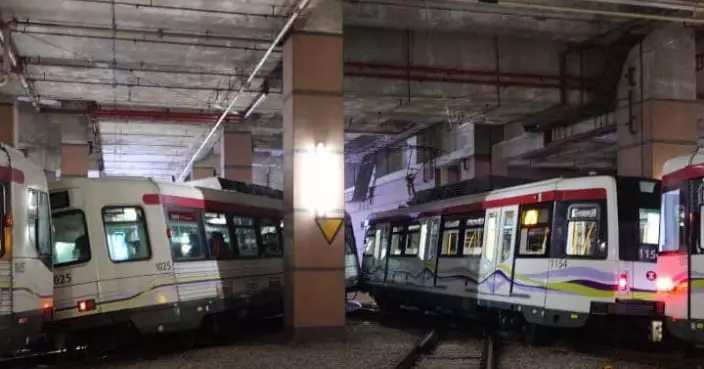 港鐵：輕鐵元朗站碰撞意外已處理好 輕鐵服務逐步恢復正常