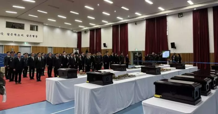 第十批在韓中國人民志願軍烈士遺骸裝殮儀式於仁川舉行