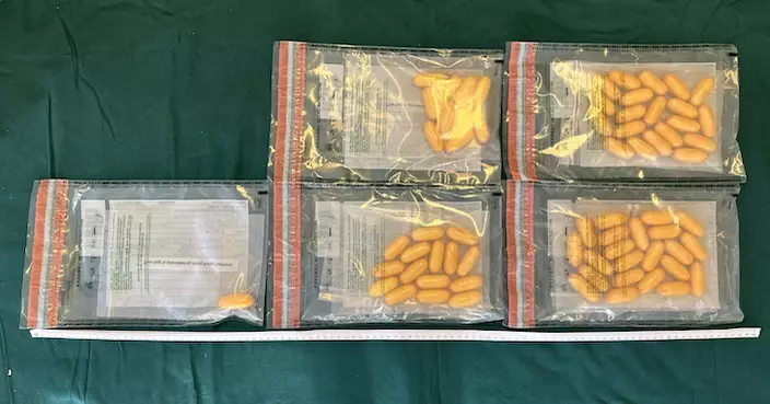 海關偵破兩宗旅客體內藏毒案 檢獲約2.2公斤懷疑可卡因