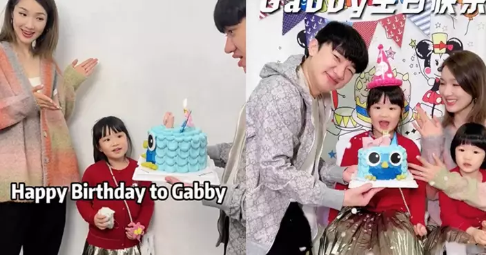 王祖藍為大女Gabby慶祝五歲生日  精心準備貓頭鷹party