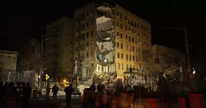 紐約一座六層建築物部分倒塌 民眾及時逃生