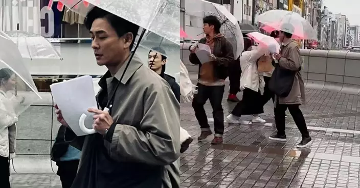 與吳業坤大阪街頭雨中派傳單  黃宗澤人氣高企獲讚：哪裏都有粉絲