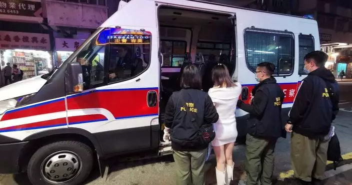 警方廟街打擊街頭賣淫 拘一名本地女子