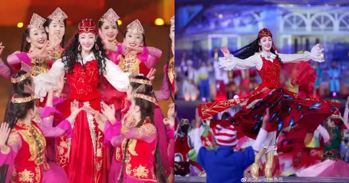 央視春晚銜喀什分場領銜演出 迪麗熱巴著維族傳統服裝大跳新疆舞美得驚艷