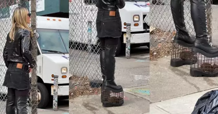 紐約女模著「鼠籠高踭鞋」疑裝真老鼠惹議 設計者：反映鼠患嚴重