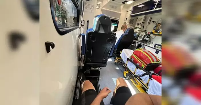杭州亞運銅牌得主伍泰龍單車訓練途中被巴士撞跌擦傷