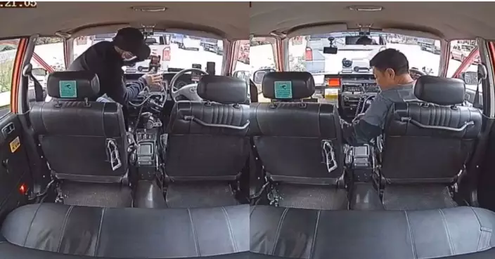狂徒撬爆玻璃窗30秒洗劫的士 車cam全紀錄 司機發現後1反應成焦點