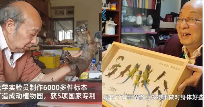 親製逾6千件標本 重慶7旬翁家中打造迷你動植物園供學童免費參觀